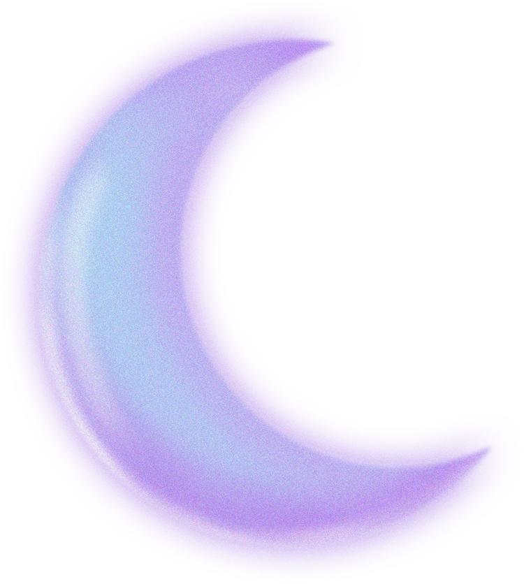 Grainy Gradient Crescent Moon